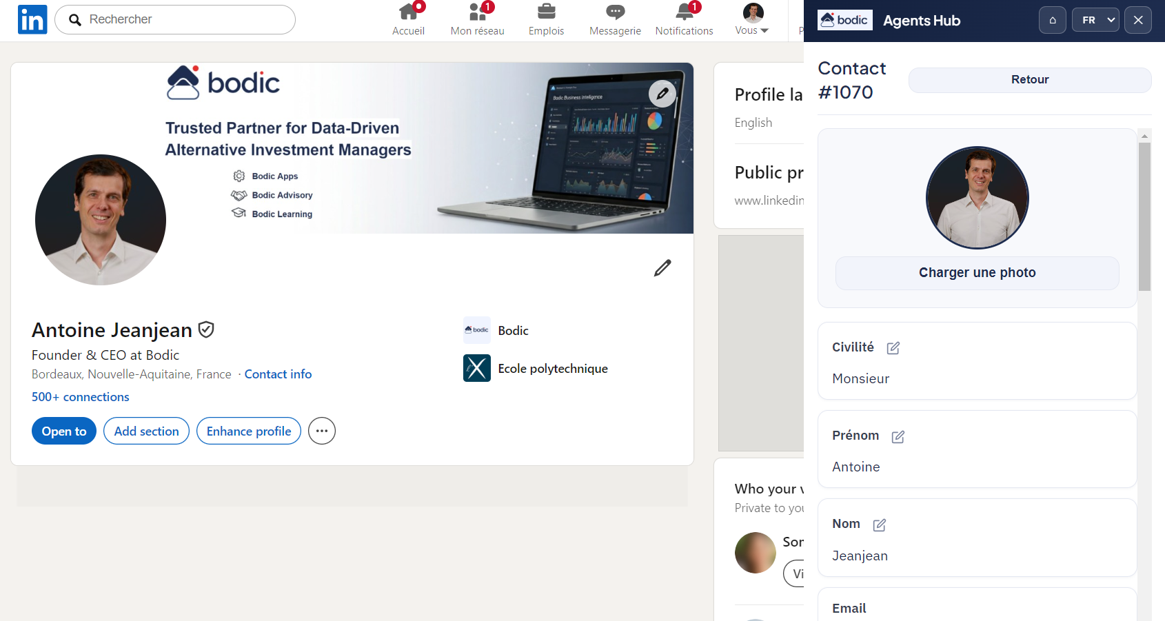 Bodic Chrome Extension — LinkedIn Agent