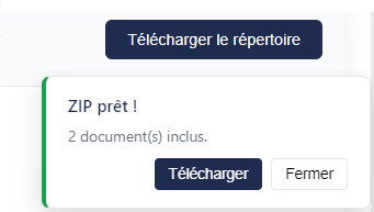 Amélioration Bodic Data Room - Téléchargement ZIP