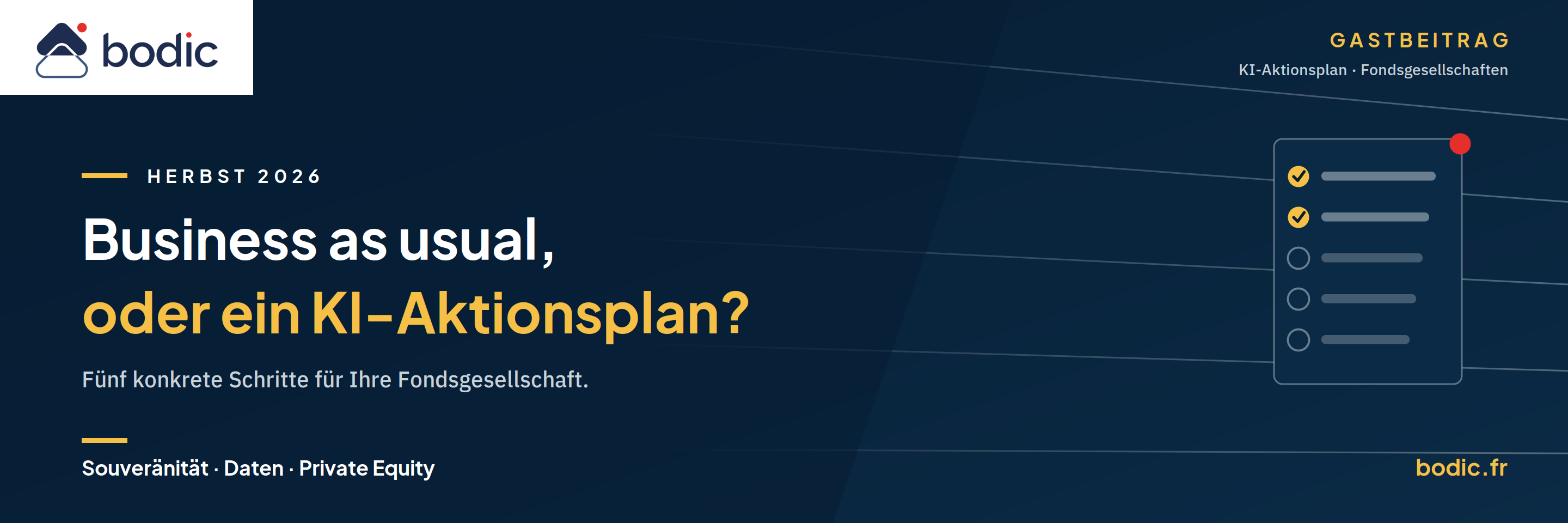 Start ins neue Geschäftsjahr 2026: „Business as usual“ oder ein KI-Aktionsplan für Ihre Verwaltungsgesellschaft?